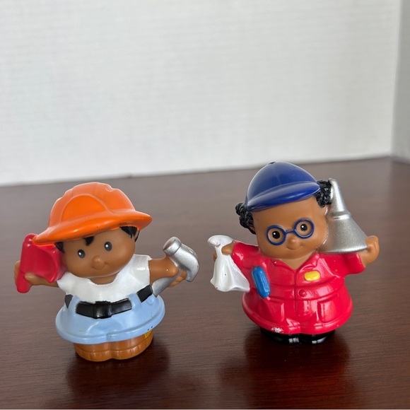 4 Sets for $20 - Two Fisher Price Little People Construction Worker Mechanic - Picture 3 of 5
